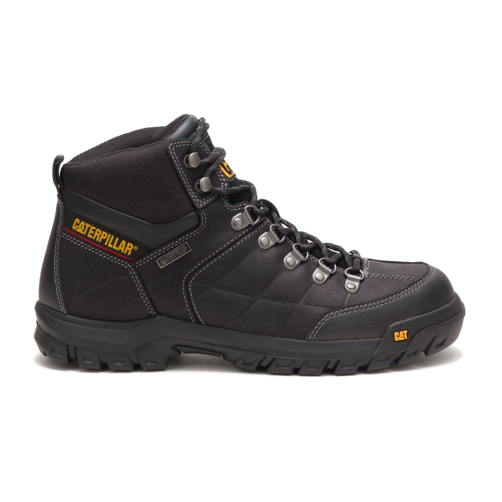 Caterpillar Boots Islamabad - Caterpillar Threshold Waterproof Mens Work Boots Black (617253-XKD)